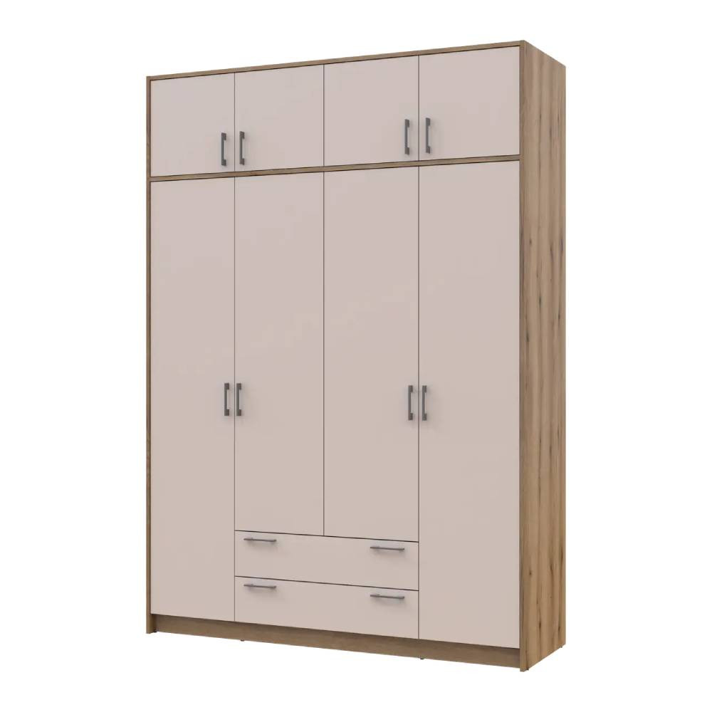 Шкаф для одежды Doros Ронди с антресолью Дуб Артизан/Кашемир 4ДСП 160х52х236 DRS-011668 (80737829) Львов - изображение 1