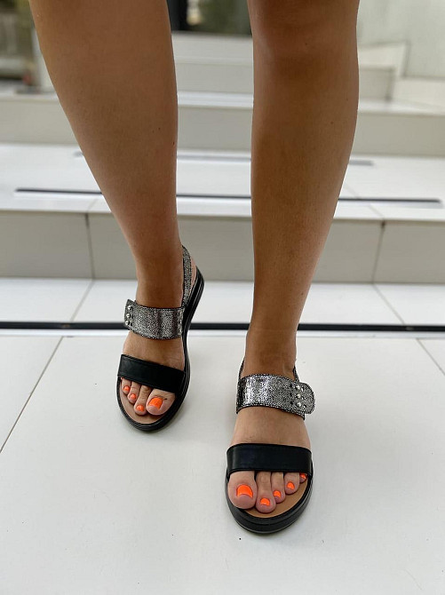 Kentro Босоніжки жіночі KENTO 3127 чорний/срібні (літо, шкіра натуральна) (926) Коломыя - изображение 3