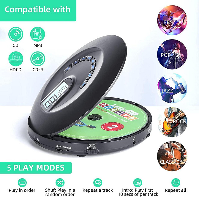 CD/MP3-програвач Discman CD5197 із вбудованим акумулятором Дніпро - фото 6