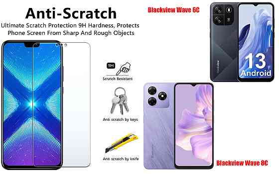 Захисне скло NeoGlass для Blackview Wave 6C, Wave 8C – надпрозоре та стійке Київ