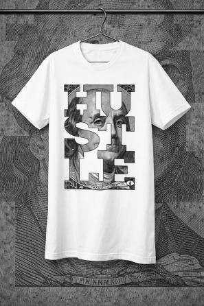 Футболка для подростка мальчика с принтом Hustle W Размер 160 Anime10042 Днепр