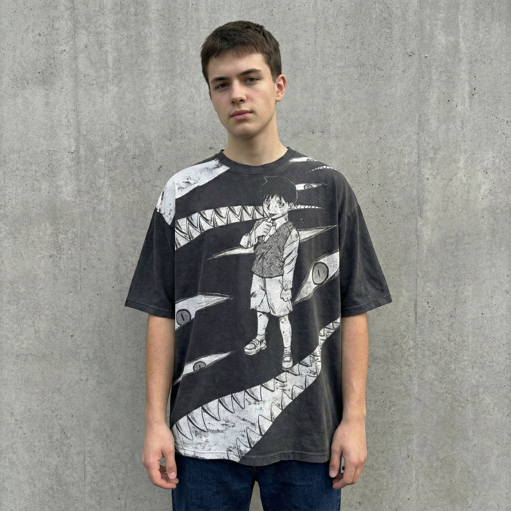 Футболка чоловіча з принтом аніме Аніме Фулл Метал Алкхеміст оверсайз (S/M/L) Черний Дніпро - фото 5