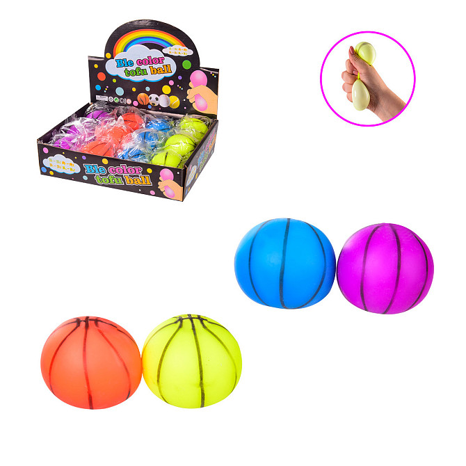 Игрушка антистресс 0613-25 (288шт) баскет мячик, 4 цвета, 12шт в дисплей боксе/цена за шт/р-р упако, Київ - фото 1
