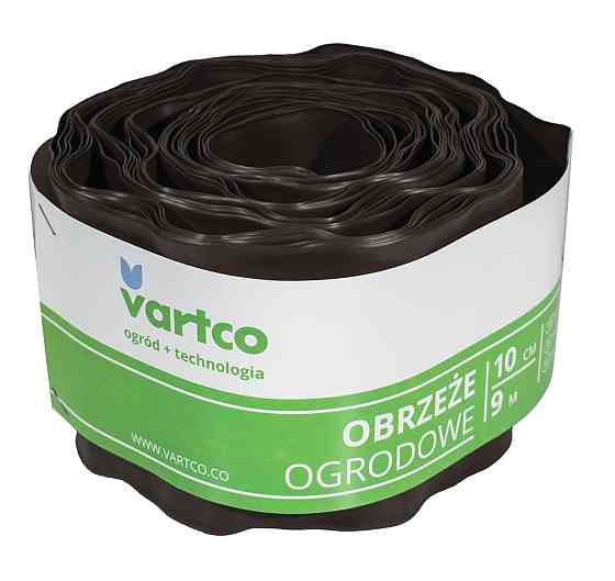 Бордюрна стрічка 10 см 9 метрів коричнева VARTCO (Польща) Дніпро