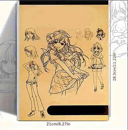 Книга для навчання малюванню аніме персонажів – лінійні контури Київ