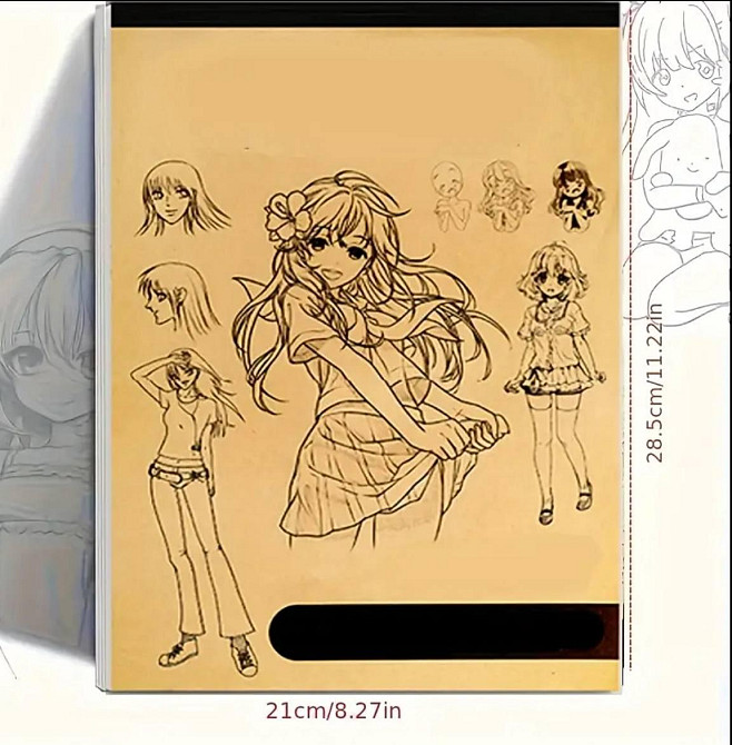 Книга для навчання малюванню аніме персонажів – лінійні контури Київ - фото 4