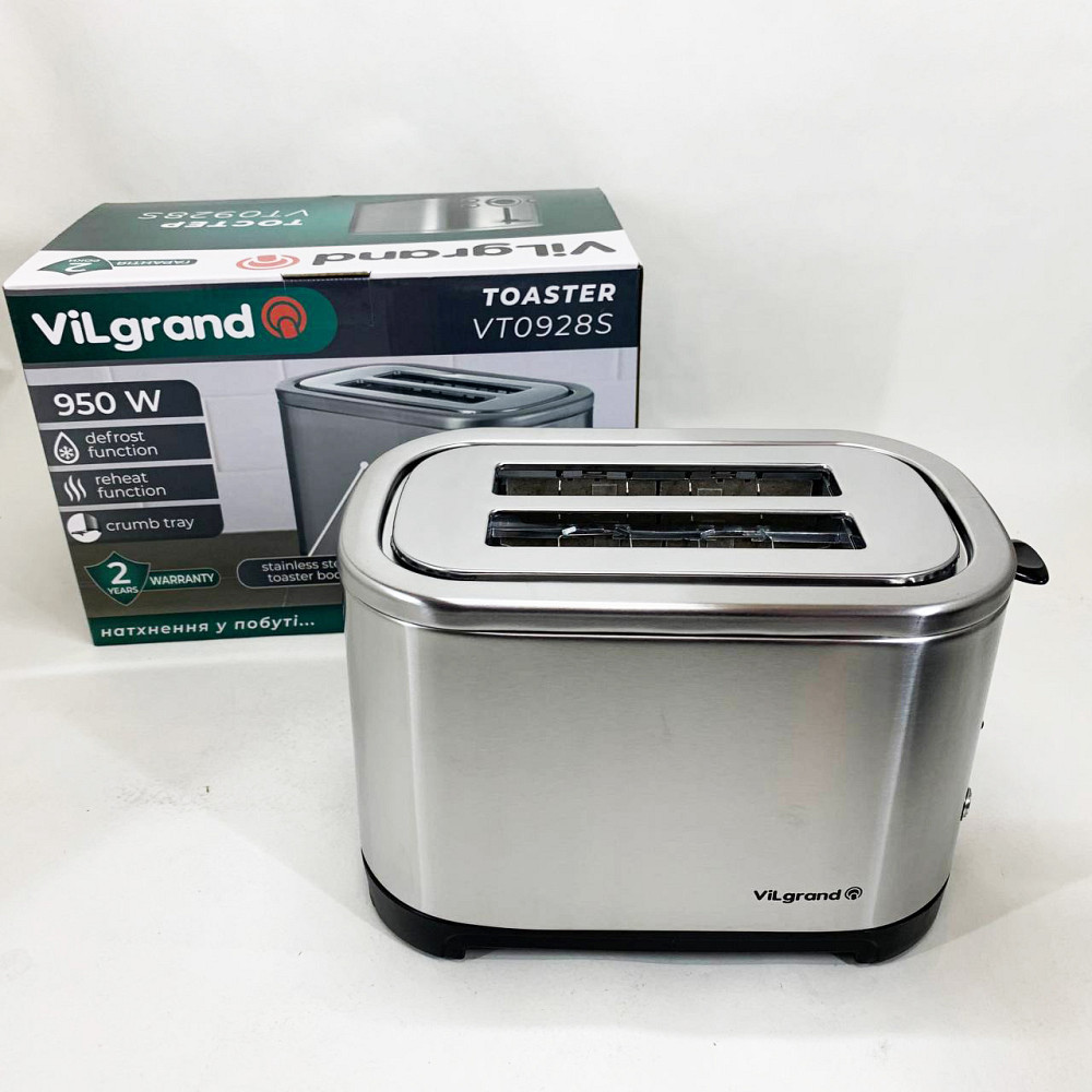 Електро тостер ViLgrand VT0928S 950 Вт, Тостер з підйомником для маленьких скибочок JP-13 Івано-Франківськ - фото 9