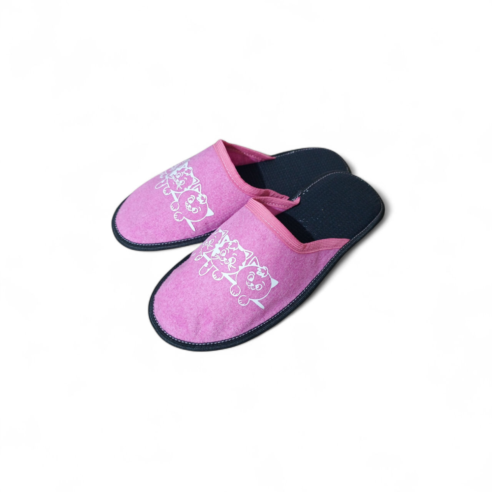 Войлочные тапочки женские паркетные PaGo Котики Розовый Одесса - изображение 2