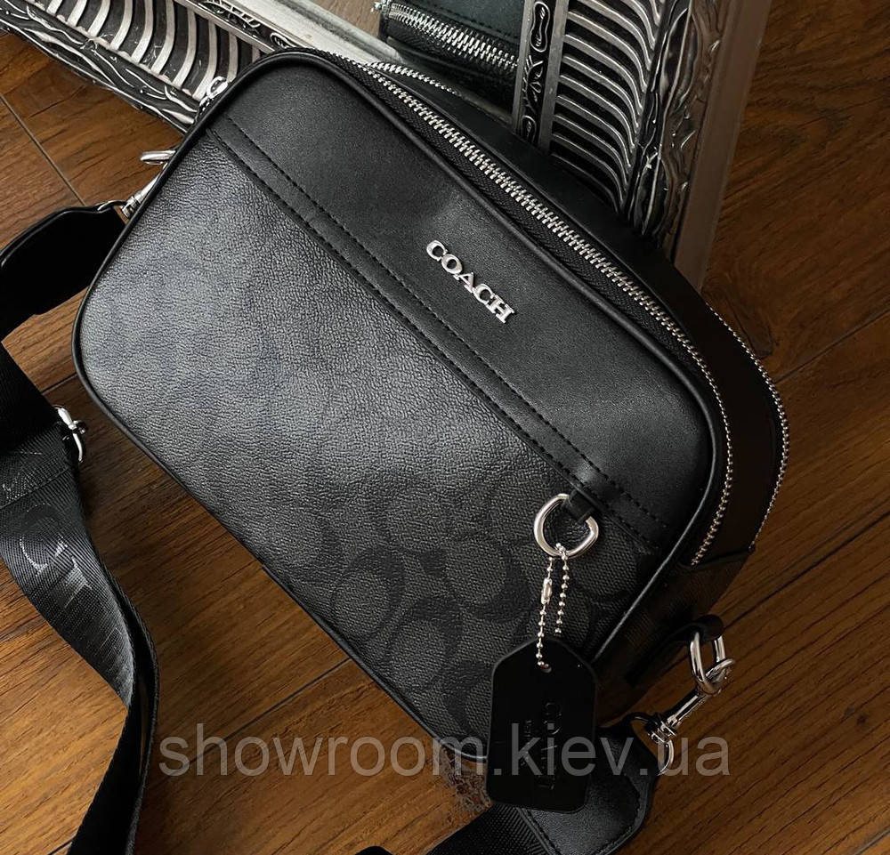 Мужская брендовая сумка на плечо Coach (1376-1) Киев - изображение 7