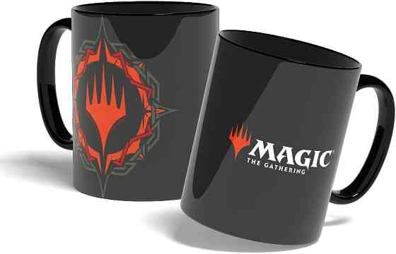 Керамічна чашка Magic: The Gathering 320 мл червона з чорною термостійка для гарячих напоїв Київ