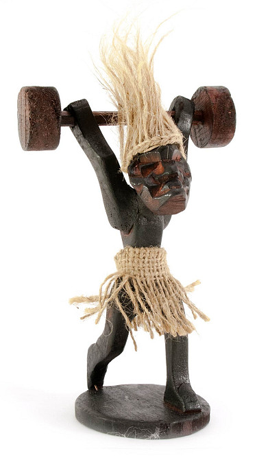 Фігурка дерев'яна Штангіст Київ - фото 1