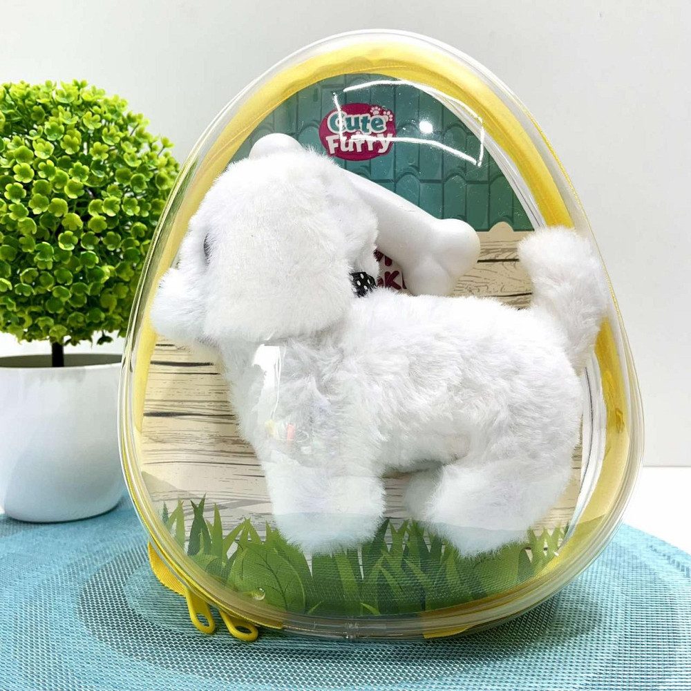 Собачка інтерактивна ходить видає звуки ворушить хвостиком у рюкзаку Біла (777-23B) Чернигов - изображение 6