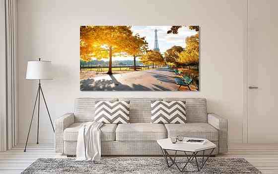 Картина холст в гостиную / спальню   Осінь в Парижі   MLP_366 Киев