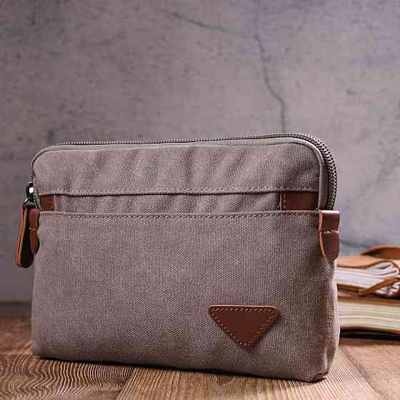 Чоловіча містка барсека з текстилю 21259 Vintage Сіра Київ