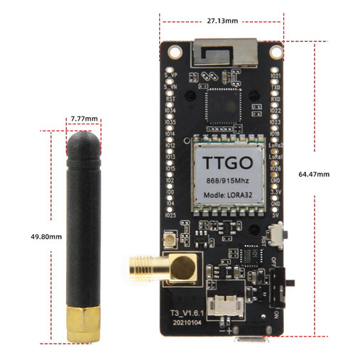 LILYGO TTGO LoRa32 T3 v1.6.1 ESP32 433МГц OLED, плата разработчика Вінниця - фото 4