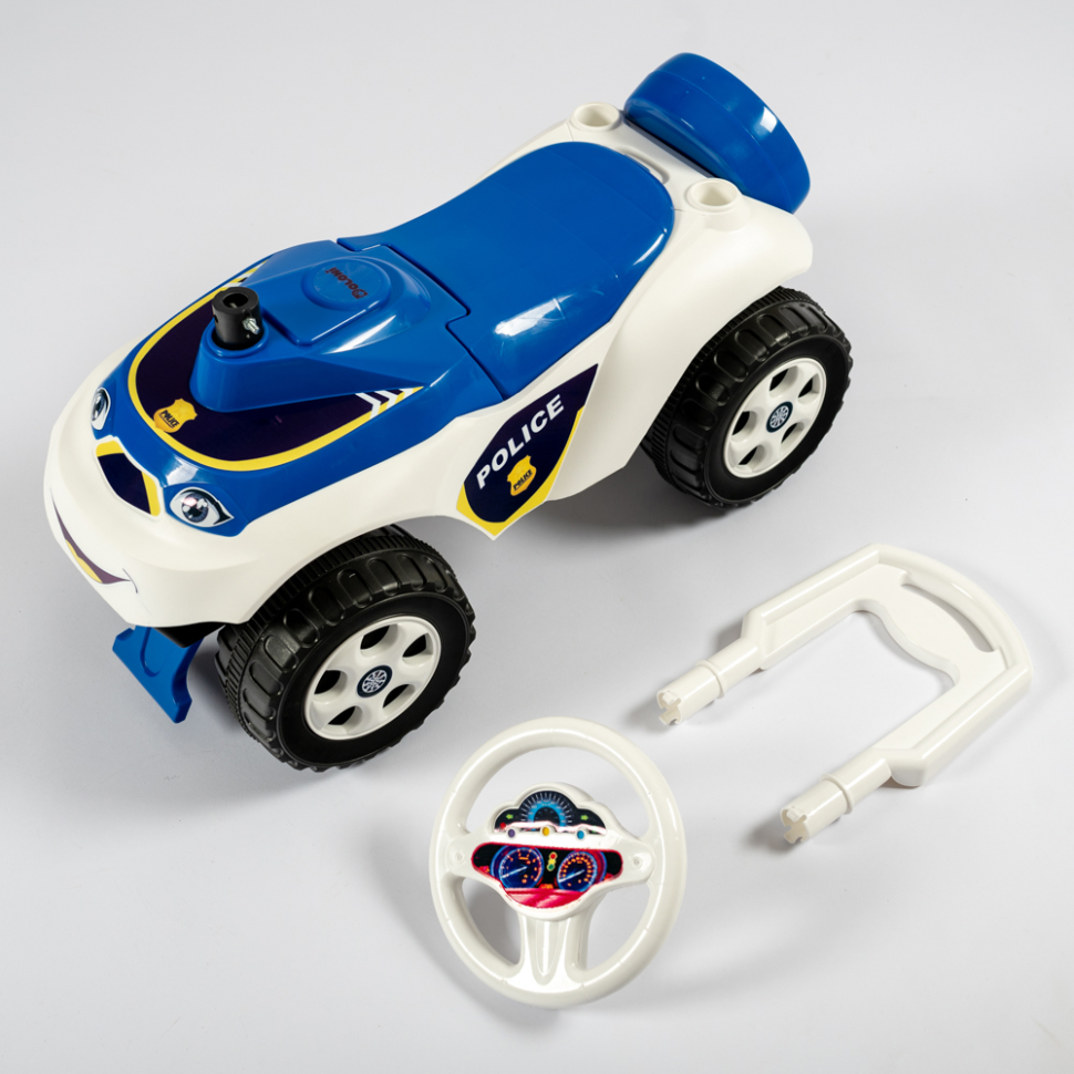 Дитячий толокар Машинка 0141/11 біло-синій Вінниця - фото 6