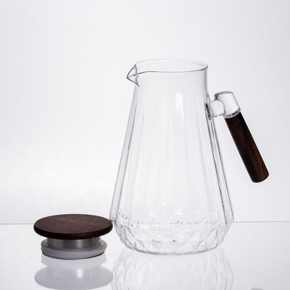 Yiwu Глечик для напоїв 1.7 (л) для компоту, мохіто, лимонаду, сангрії скляний глечик із ручкою Коломыя - изображение 2