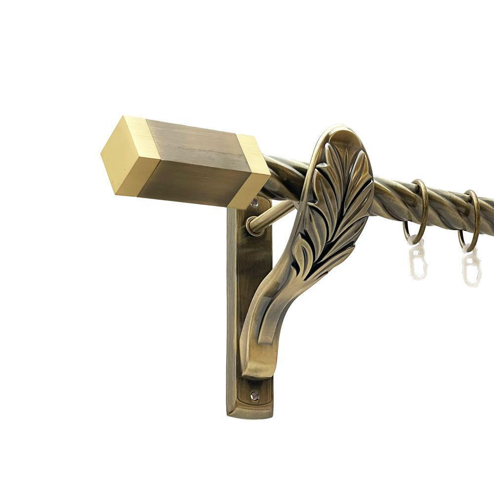 Карниз Orvit Квадро металевий однорядний ретро скручена труба кільце металеве Антик 25 мм 160 см (00-00018412) Львів - фото 1