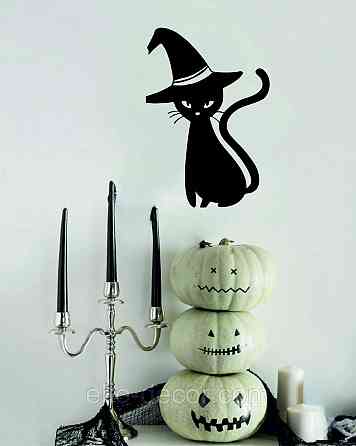 Декоративне настінне Панно «Кіт», Декор на стіну 70*48 см, Чорний Київ