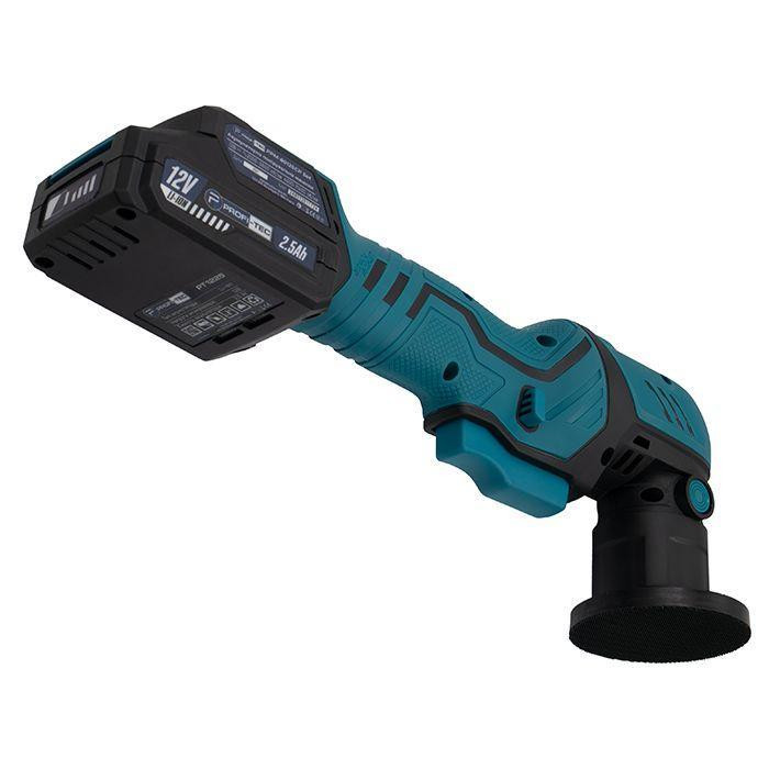 Аккумуляторная эксцентриковая полировальная машина PROFI-TEC PPM-8012SCP Set: с АКБ 12V 2.5 Ah+ЗП, круг 80мм Киев - изображение 9