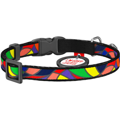 Нашийник для тварин WAUDOG Вітраж з QR паспортом XS 20-30 см (5265) Вінниця - фото 2