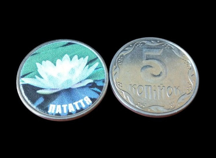 Україна 5 копійок монета нової серії ПРИРОДА УКРАЇНИ ЛАТАТТЯ Полтава - изображение 1