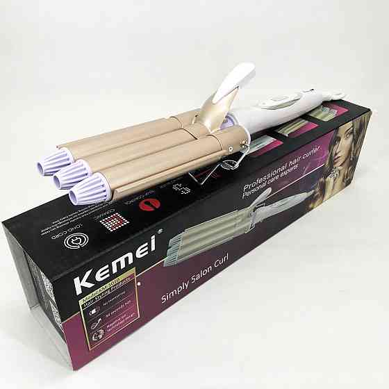 Плойка для гладких волос и локонов Kemei KM-1010, Плойка для кудрей для завивки прически EA-45 Киев