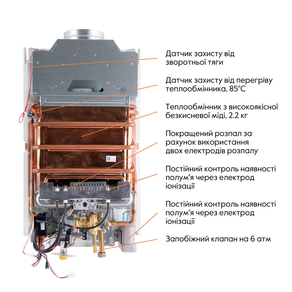 Колонка газовая дымоходная Thermo Alliance JSD20-10QB 10 л EURO Киев - изображение 8