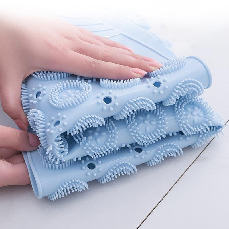 Силиконовый круглый коврик противоскользящий Bathlux на присосках для ванны и душа 55х55 см, Голубой Каменец-Подольский - изображение 7