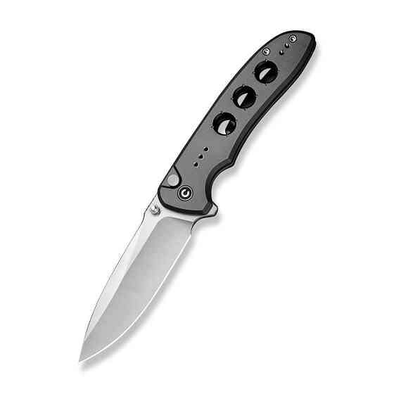 Нож складной туристический Civvi Hyperpulse, (8.9 см) 14C28N / Aluminum серый Киев