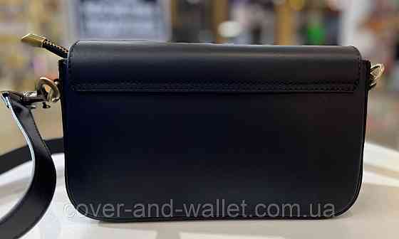 Стильна жіноча сумка середнього розміру з італійської шкіри (чорна) Virginia Conti Київ