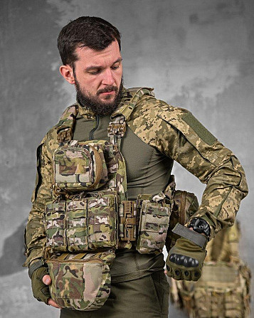 Плитоноска Artex з напашником системою швидкого скидання і 7 підсумками НП4876 Київ - фото 1