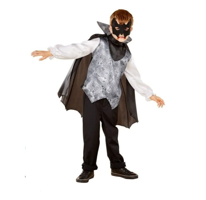 Костюм на Хеловін для хлопчика Вампір чорно-сірий М (7-10 років) Київ - фото 2