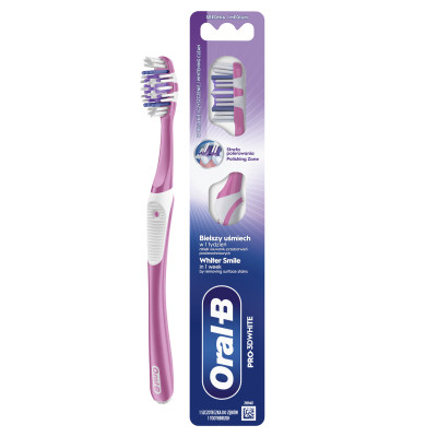 Зубная щетка Oral-B Pro 3D White Отбеливание Средней жесткости 1 шт. (8700216459518) Винница - изображение 1