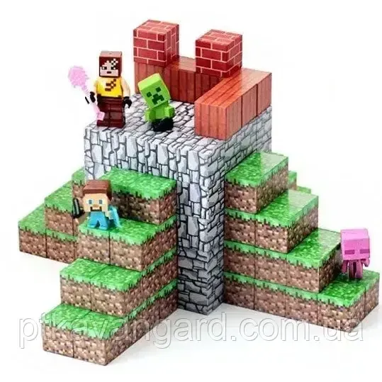 Конструктор магнітний майнкрафт 130 магнітних блоків гора Dream World LZCK 007 Хмельницький