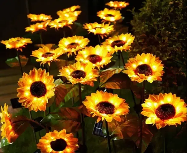 Садовый светильник на солнечной батарее Подсолнечник, 75 см, Теплый белый / Газонный светодиодный фонарь Коломия - фото 7