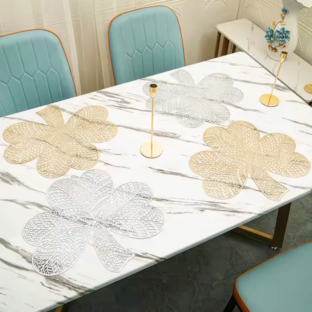 Сервировочная салфетка под горячее фигурная 41х38 см, коврик сервировочный серебристый набор 2 шт Каменец-Подольский - изображение 3