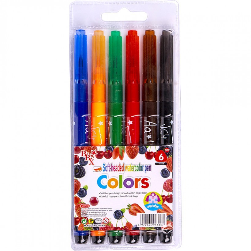 Набір фломастерів 6 кольорів "Colors" 1818-6 Вінниця - фото 2