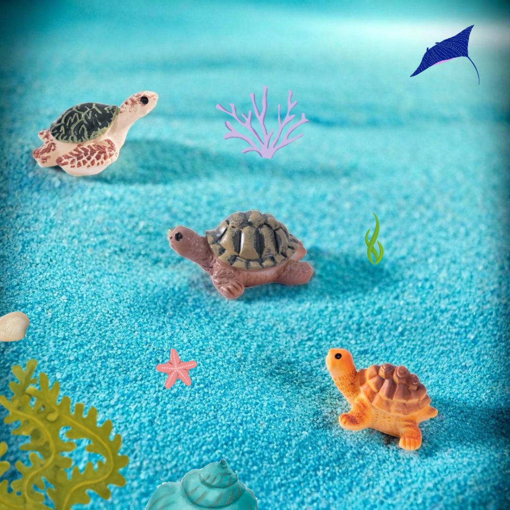 Фігурка Черепашка 2 х 3.2 см для мініатюри, міні-саду, пісочного столу Одеса - фото 4