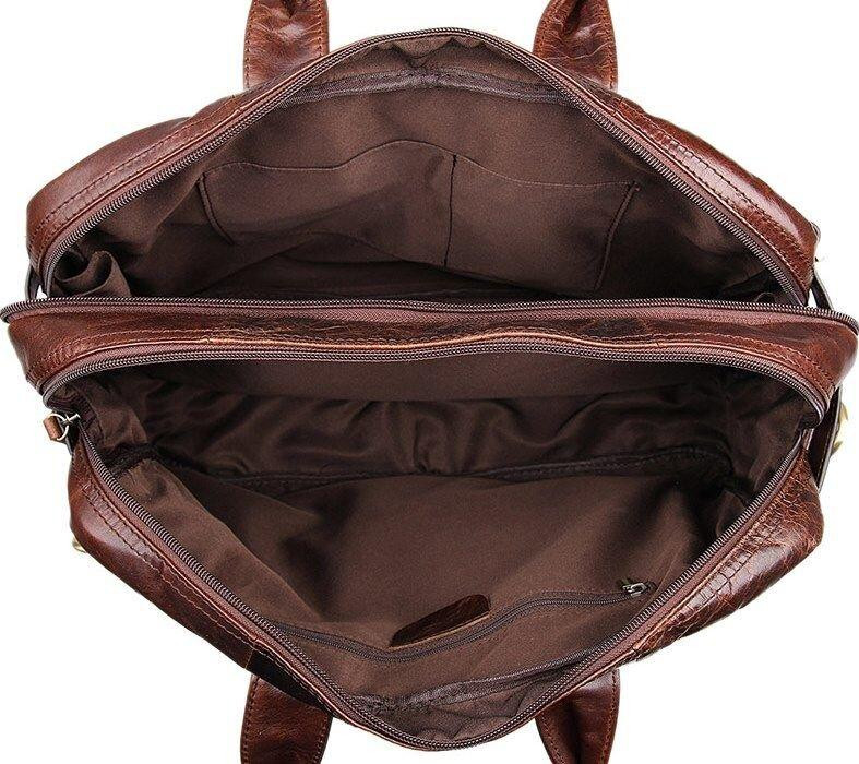 Сумка мужская Vintage 14590 кожаная Коричневая Киев - изображение 8