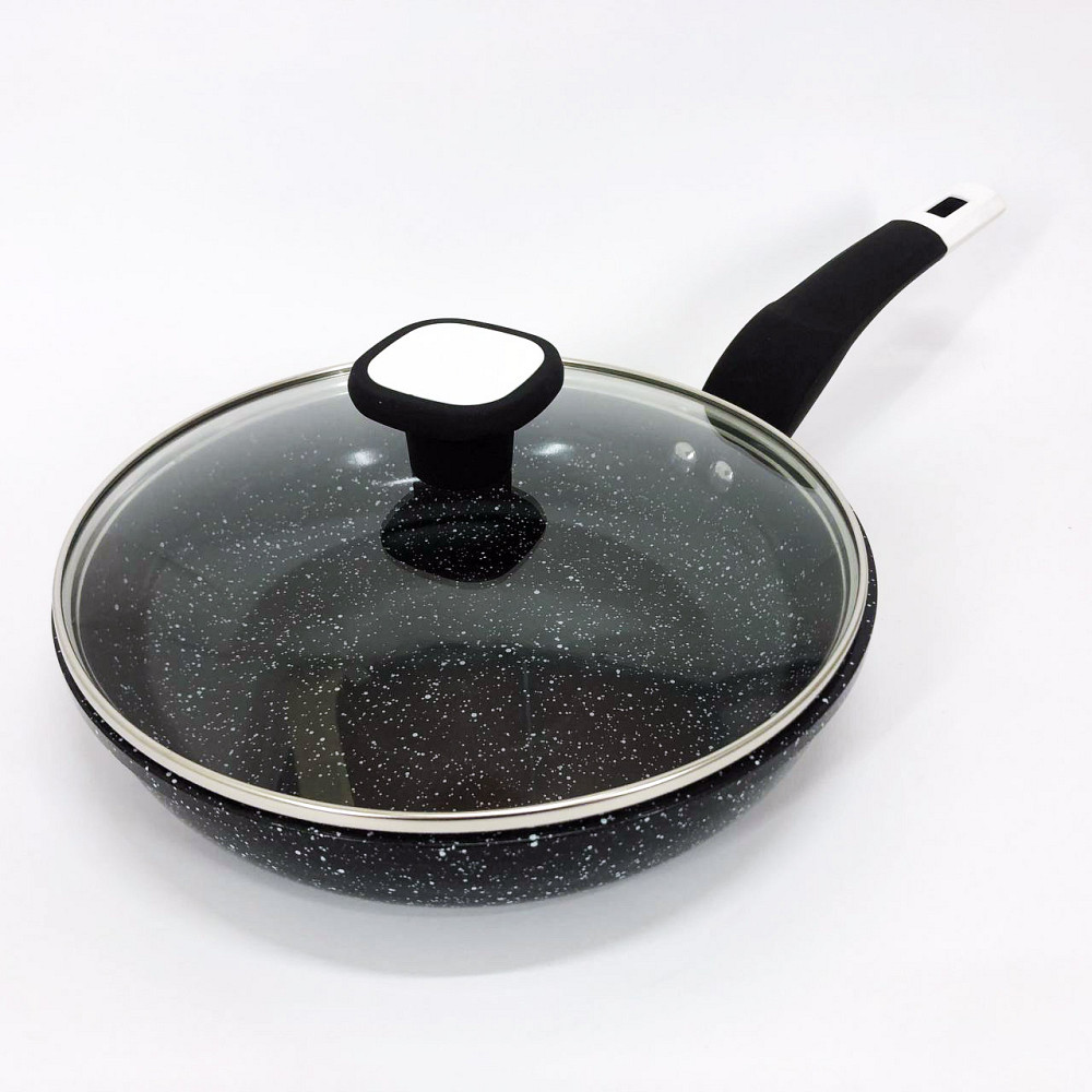 Кулинарная сковорода с антипригарным покрытием UNIQUE, Сковорода фирменная гриль удобная RA-90 Львов - изображение 1