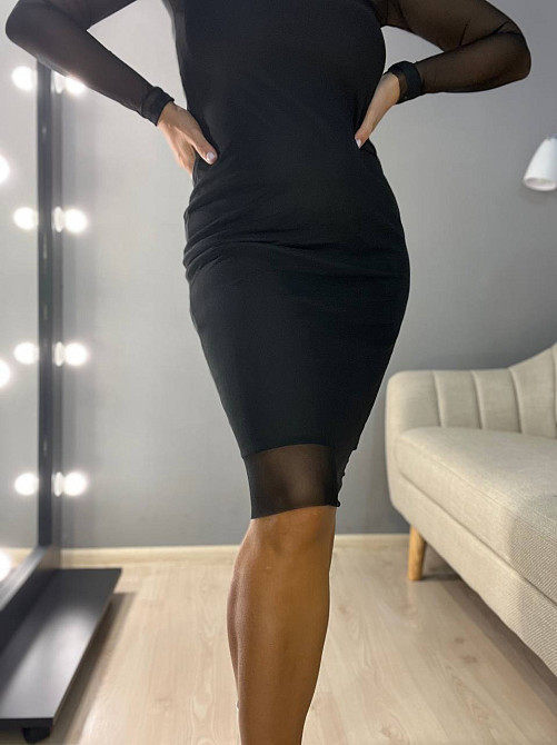 Платье женское Noa Noa 9842 сетка прозрачное с комбинацией черное, черный, SM Киев - изображение 15