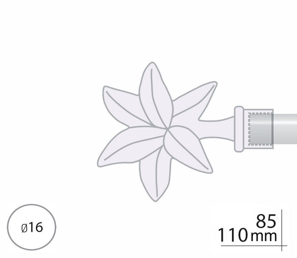 Закінчення для карнизу Orvit ФЛОРІТА 16 мм АНТИК Львов - изображение 2