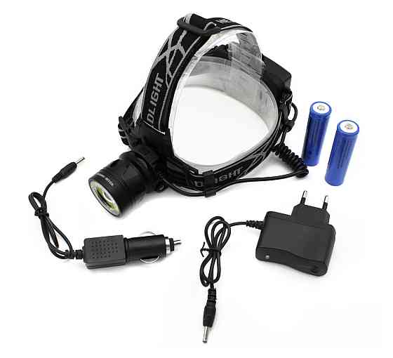 Налобний фонар PL126, Акк., T6 LED, Zoom, автомобільна зарядка Дніпро