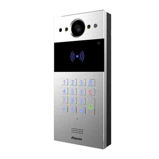 IP-відеопанель багатоабонентська 2Mp Akuvox R20K Silver зі зчитувачем EM-Marine / Mifare / NFC (87-00035) Киев