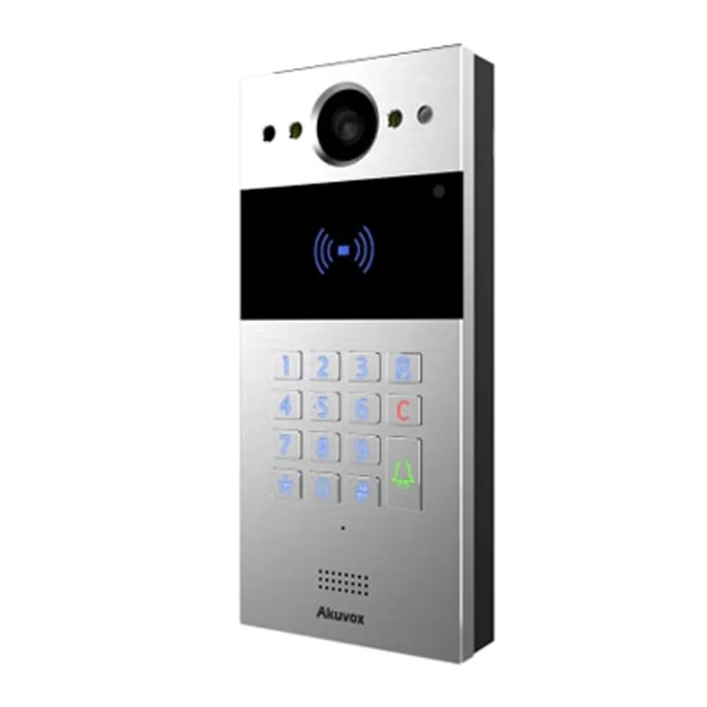 IP-відеопанель багатоабонентська 2Mp Akuvox R20K Silver зі зчитувачем EM-Marine / Mifare / NFC (87-00035) Київ - фото 2