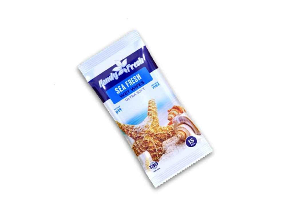 Вологі серветки 15шт Sea fresh ТМ Handy fresh   Solmir Київ - фото 1