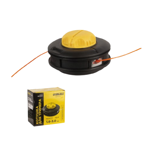 Котушка до садового тримера полуавтоматична M10*1,25мм пластикова кнопка SIGMA Житомир - изображение 2