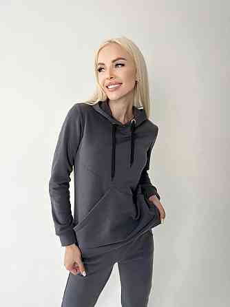 Жіночий спортивний костюм на флісі "Impuls" оптом | Батал | Розпродаж моделі Графіт, 50-52 Київ