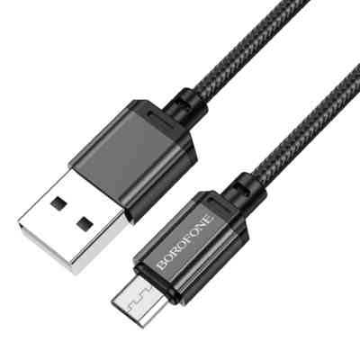 Дата кабель USB 2.0 AM to Micro 5P 1.0m black BOROFONE (6974443389029) Вінниця